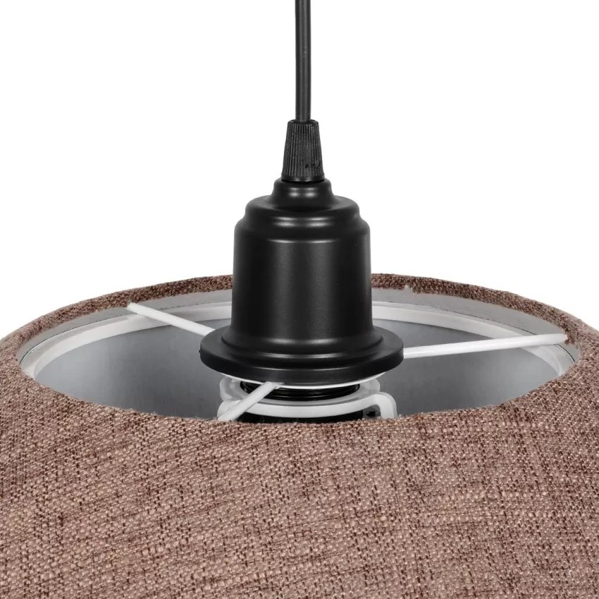 GLOBOSTAR® STORM  Μοντέρνο Κρεμαστό Φωτιστικό Οροφής με Ντουί 1 x E27 AC 220-240V IP20 - Μαύρο &  Μπεζ - Μ50 x Π50 x Υ24cm