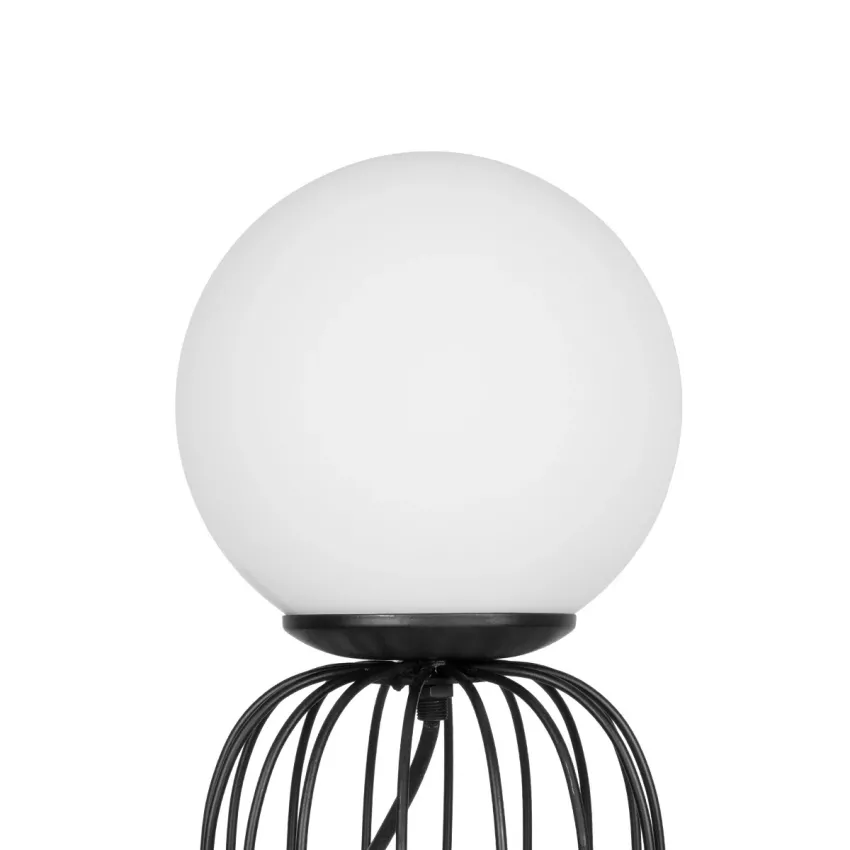 GLOBOSTAR® KAZAF  Μοντέρνο Επιτραπέζιο Φωτιστικό Πορτατίφ με Ντουί 1 x E27 AC 220-240V IP20 - Μαύρο & Λευκό - Μ16 x Π16 x Υ40cm