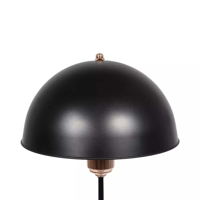 GLOBOSTAR® GAZETA  Μοντέρνο Επιτραπέζιο Φωτιστικό Πορτατίφ με Ντουί 1 x E27 AC 220-240V IP20 - Μαύρο & Μπρονζέ - Μ25 x Π25 x Υ39cm