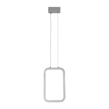 GLOBOSTAR® DEROBA  Μοντέρνο Κρεμαστό Φωτιστικό Οροφής LED 12W 1320lm 360° AC 220-240V IP20 Ρυθμιζόμενο Λευκό CCT με On/Off 2700K/4500K/6000K - Lumileds SMD Chip - Νίκελ Βούρτσας - Μ16 x Π1.6 x Υ25.5cm