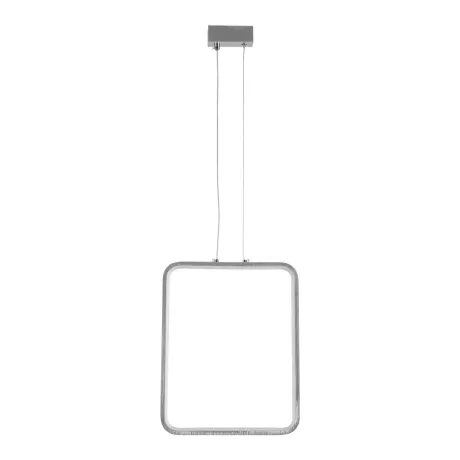 GLOBOSTAR® NEROBA  Μοντέρνο Κρεμαστό Φωτιστικό Οροφής LED 18W 1980lm 360° AC 220-240V IP20 Ρυθμιζόμενο Λευκό CCT με On/Off 2700K/4500K/6000K - Lumileds SMD Chip - Νίκελ Βούρτσας - Μ29 x Π2 x Υ36cm