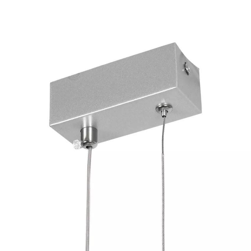 GLOBOSTAR® NEROBA  Μοντέρνο Κρεμαστό Φωτιστικό Οροφής LED 18W 1980lm 360° AC 220-240V IP20 Ρυθμιζόμενο Λευκό CCT με On/Off 2700K/4500K/6000K - Lumileds SMD Chip - Νίκελ Βούρτσας - Μ29 x Π2 x Υ36cm