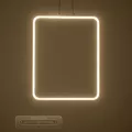 GLOBOSTAR® NEROBA  Μοντέρνο Κρεμαστό Φωτιστικό Οροφής LED 18W 1980lm 360° AC 220-240V IP20 Ρυθμιζόμενο Λευκό CCT με On/Off 2700K/4500K/6000K - Lumileds SMD Chip - Νίκελ Βούρτσας - Μ29 x Π2 x Υ36cm