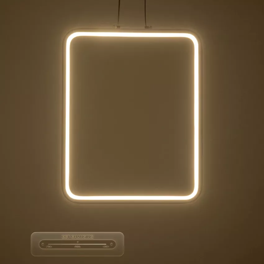 GLOBOSTAR® NEROBA  Μοντέρνο Κρεμαστό Φωτιστικό Οροφής LED 18W 1980lm 360° AC 220-240V IP20 Ρυθμιζόμενο Λευκό CCT με On/Off 2700K/4500K/6000K - Lumileds SMD Chip - Νίκελ Βούρτσας - Μ29 x Π2 x Υ36cm