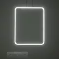 GLOBOSTAR® NEROBA  Μοντέρνο Κρεμαστό Φωτιστικό Οροφής LED 18W 1980lm 360° AC 220-240V IP20 Ρυθμιζόμενο Λευκό CCT με On/Off 2700K/4500K/6000K - Lumileds SMD Chip - Νίκελ Βούρτσας - Μ29 x Π2 x Υ36cm