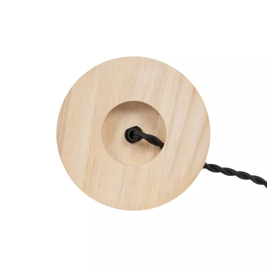 GLOBOSTAR® NOX  Μοντέρνο Επιτραπέζιο Φωτιστικό Πορτατίφ με Ντουί 1 x E27 AC 220-240V IP20 - Μπεζ & Μαύρο - Μ12 x Π12 x Υ9cm