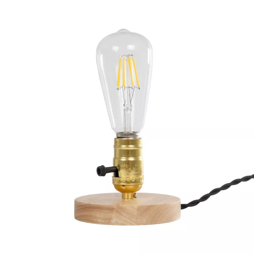 GLOBOSTAR® NOX  Μοντέρνο Επιτραπέζιο Φωτιστικό Πορτατίφ με Ντουί 1 x E27 AC 220-240V IP20 - Μπεζ & Χρυσό - Μ12 x Π12 x Υ9cm