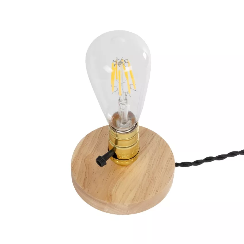 GLOBOSTAR® NOX  Μοντέρνο Επιτραπέζιο Φωτιστικό Πορτατίφ με Ντουί 1 x E27 AC 220-240V IP20 - Μπεζ & Χρυσό - Μ12 x Π12 x Υ9cm