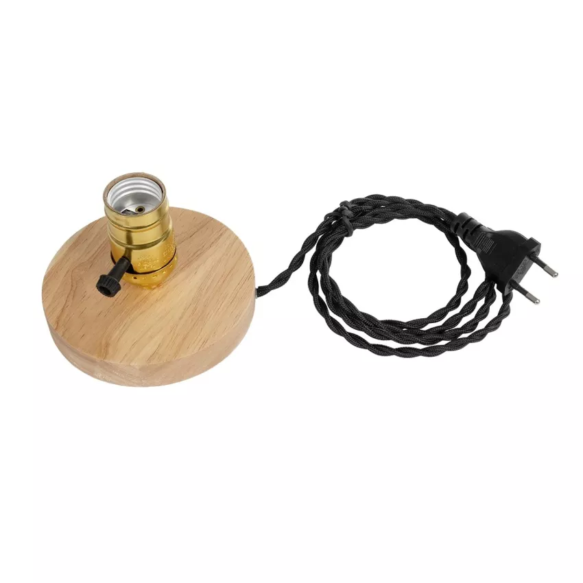 GLOBOSTAR® NOX  Μοντέρνο Επιτραπέζιο Φωτιστικό Πορτατίφ με Ντουί 1 x E27 AC 220-240V IP20 - Μπεζ & Χρυσό - Μ12 x Π12 x Υ9cm