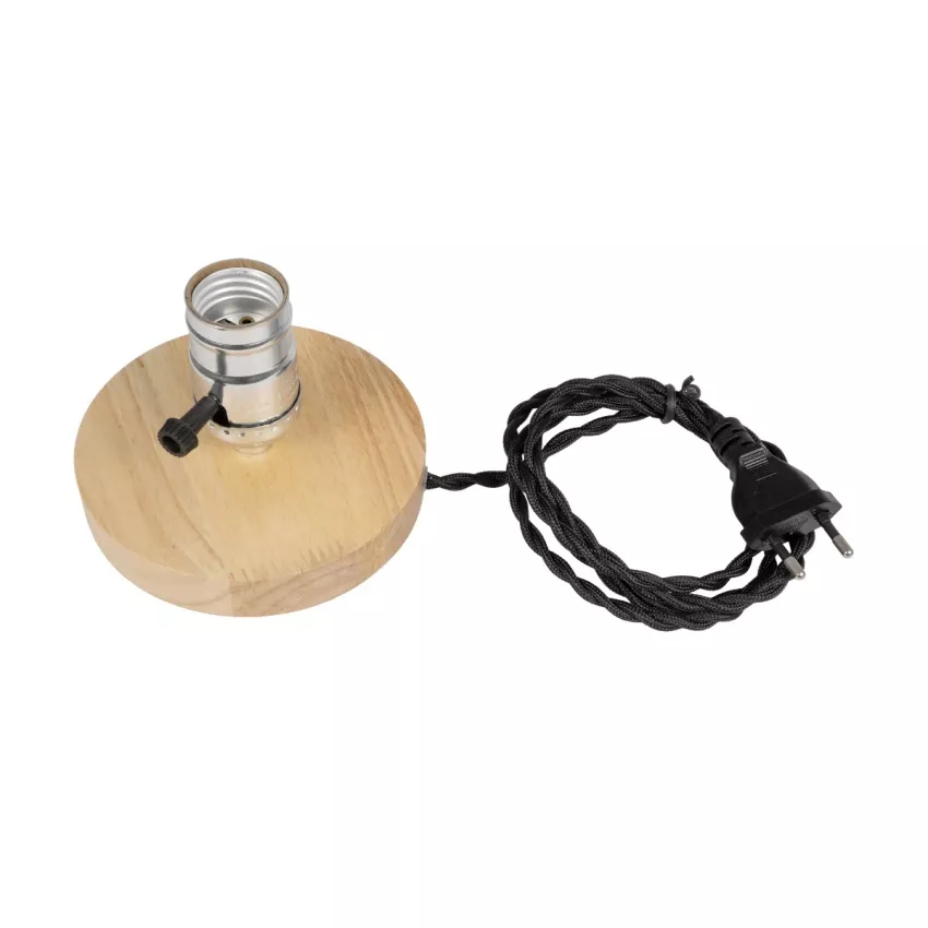 GLOBOSTAR® NOX  Μοντέρνο Επιτραπέζιο Φωτιστικό Πορτατίφ με Ντουί 1 x E27 AC 220-240V IP20 - Μπεζ & Ασημί - Μ12 x Π12 x Υ9cm