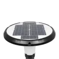 Globostar® SQUARE  Φωτιστικό Κεφαλής Post Top Πλατείας/Πάρκου/Κήπου LED 25W 1000lm με Ανιχνευτή Κίνησης και Αισθητήρα Νυχτός IP65 Ψυχρό Λευκό 6000K
