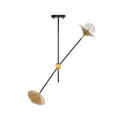 GLOBOSTAR® JOLIET  Μοντέρνο Φωτιστικό Οροφής με Ντουί 2 x G9 AC 220-240V IP20 - Μαύρο & Χρυσό - Μ93 x Π20 x Υ106cm