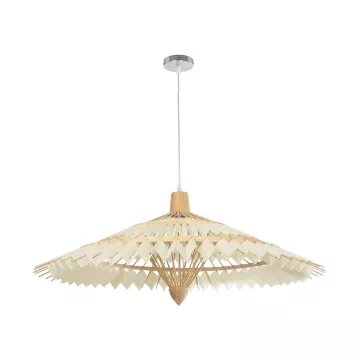GLOBOSTAR® VENTALIA  Boho Κρεμαστό Φωτιστικό Οροφής με Ντουί 1 x E27 AC 220-240V IP20 - Μπεζ - Μ83 x Π83 x Υ36cm