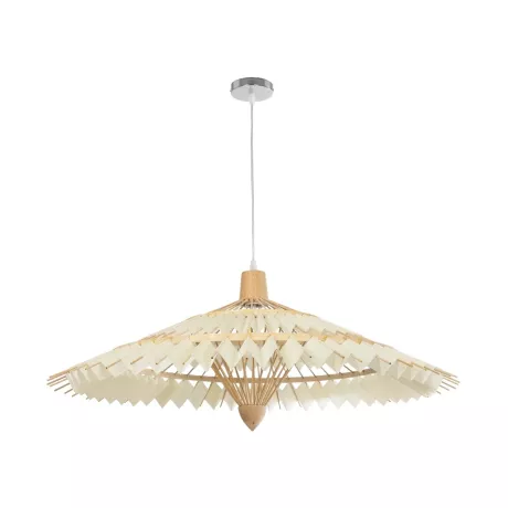 GLOBOSTAR® VENTALIA  Boho Κρεμαστό Φωτιστικό Οροφής με Ντουί 1 x E27 AC 220-240V IP20 - Μπεζ - Μ83 x Π83 x Υ36cm