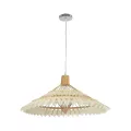 GLOBOSTAR® VENTALIA  Boho Κρεμαστό Φωτιστικό Οροφής με Ντουί 1 x E27 AC 220-240V IP20 - Μπεζ - Μ60 x Π60 x Υ30cm