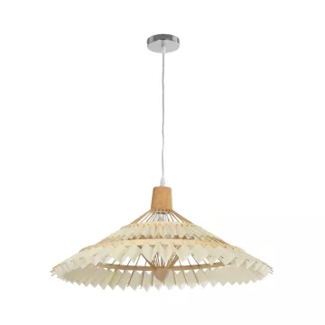 GLOBOSTAR® VENTALIA  Boho Κρεμαστό Φωτιστικό Οροφής με Ντουί 1 x E27 AC 220-240V IP20 - Μπεζ - Μ60 x Π60 x Υ30cm