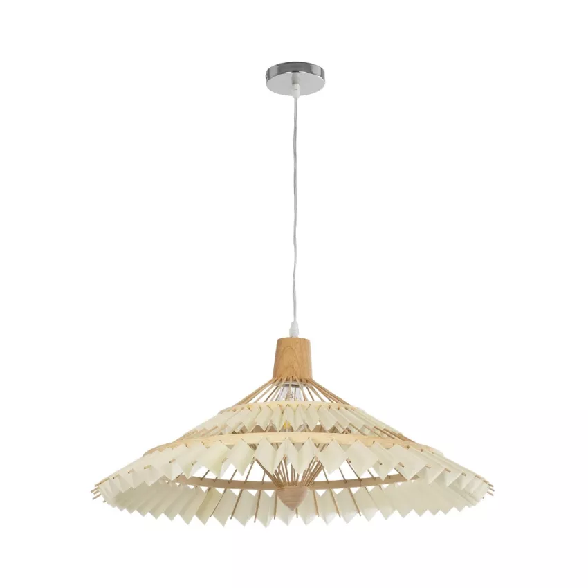 GLOBOSTAR® VENTALIA  Boho Κρεμαστό Φωτιστικό Οροφής με Ντουί 1 x E27 AC 220-240V IP20 - Μπεζ - Μ60 x Π60 x Υ30cm