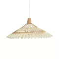 GLOBOSTAR® VENTALIA  Boho Κρεμαστό Φωτιστικό Οροφής με Ντουί 1 x E27 AC 220-240V IP20 - Μπεζ - Μ60 x Π60 x Υ30cm
