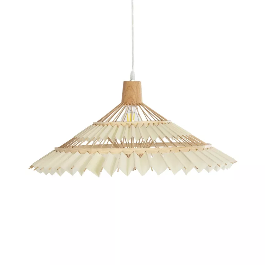 GLOBOSTAR® VENTALIA  Boho Κρεμαστό Φωτιστικό Οροφής με Ντουί 1 x E27 AC 220-240V IP20 - Μπεζ - Μ60 x Π60 x Υ30cm