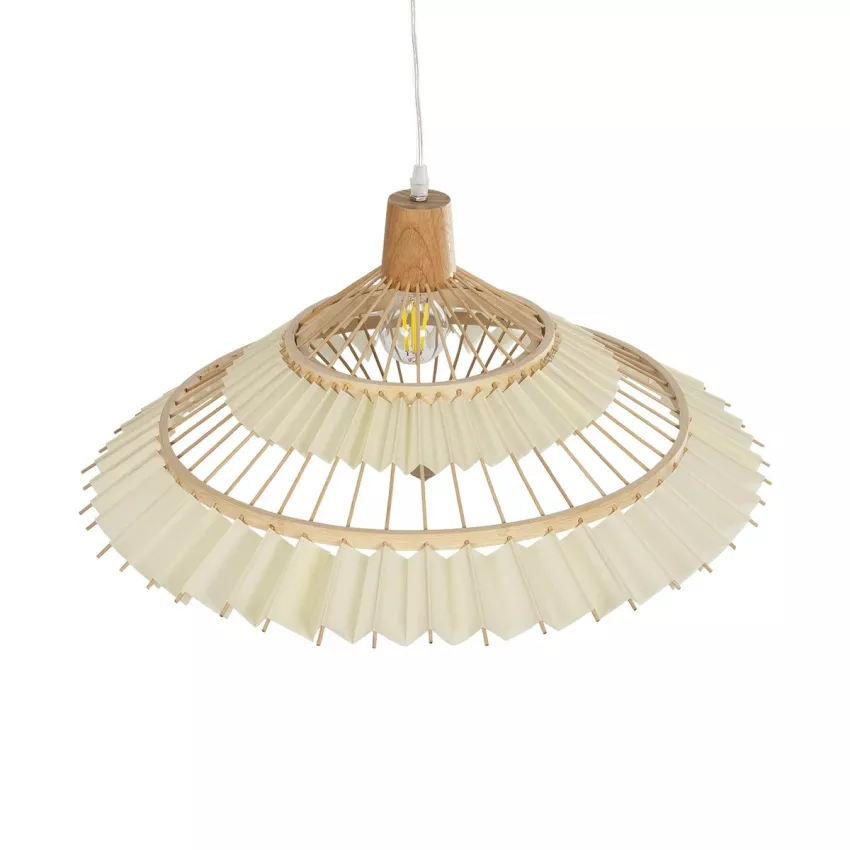 GLOBOSTAR® VENTALIA  Boho Κρεμαστό Φωτιστικό Οροφής με Ντουί 1 x E27 AC 220-240V IP20 - Μπεζ - Μ60 x Π60 x Υ30cm