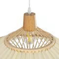 GLOBOSTAR® VENTALIA  Boho Κρεμαστό Φωτιστικό Οροφής με Ντουί 1 x E27 AC 220-240V IP20 - Μπεζ - Μ60 x Π60 x Υ30cm