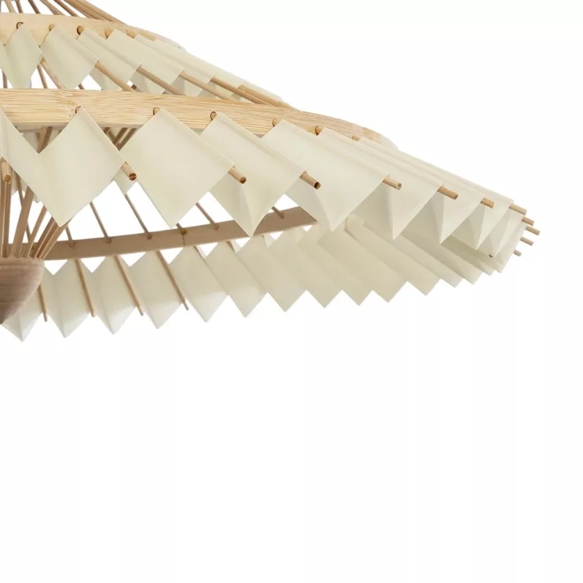 GLOBOSTAR® VENTALIA  Boho Κρεμαστό Φωτιστικό Οροφής με Ντουί 1 x E27 AC 220-240V IP20 - Μπεζ - Μ60 x Π60 x Υ30cm