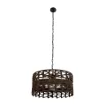 GLOBOSTAR® VERA  Boho Κρεμαστό Φωτιστικό Οροφής με Ντουί 1 x E27 AC 220-240V IP20 - Καφέ - Μ50 x Π50 x Υ25cm