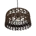 GLOBOSTAR® VERA  Boho Κρεμαστό Φωτιστικό Οροφής με Ντουί 1 x E27 AC 220-240V IP20 - Καφέ - Μ50 x Π50 x Υ25cm