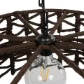 GLOBOSTAR® VERA  Boho Κρεμαστό Φωτιστικό Οροφής με Ντουί 1 x E27 AC 220-240V IP20 - Καφέ - Μ50 x Π50 x Υ25cm