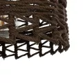 GLOBOSTAR® VERA  Boho Κρεμαστό Φωτιστικό Οροφής με Ντουί 1 x E27 AC 220-240V IP20 - Καφέ - Μ50 x Π50 x Υ25cm