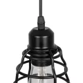 GLOBOSTAR® ALDO  Vintage Κρεμαστό Φωτιστικό Οροφής με Ντουί 1 x E27 AC 220-240V IP20 - Μαύρο - Μ15 x Π15 x Υ24cm