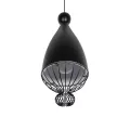 GLOBOSTAR® CARNEL  Vintage Κρεμαστό Φωτιστικό Οροφής με Ντουί 1 x E27 AC 220-240V IP20 - Μαύρο - Μ26 x Π26 x Υ70cm