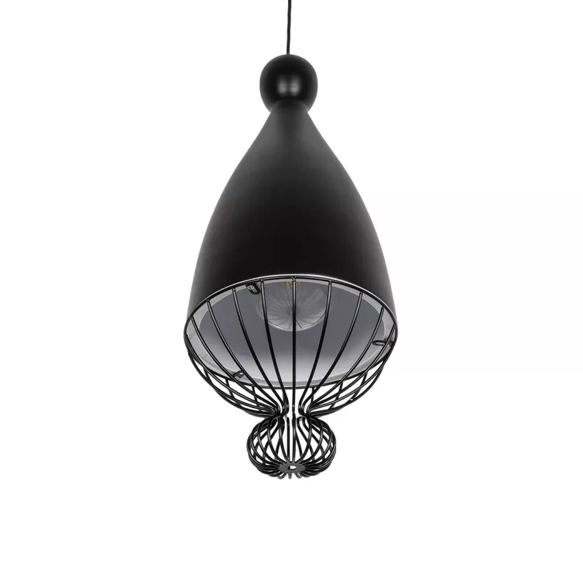 GLOBOSTAR® CARNEL  Vintage Κρεμαστό Φωτιστικό Οροφής με Ντουί 1 x E27 AC 220-240V IP20 - Μαύρο - Μ26 x Π26 x Υ70cm