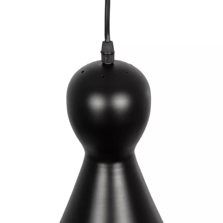 GLOBOSTAR® CARNEL  Vintage Κρεμαστό Φωτιστικό Οροφής με Ντουί 1 x E27 AC 220-240V IP20 - Μαύρο - Μ26 x Π26 x Υ70cm