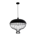 GLOBOSTAR® SOBRINO  Vintage Κρεμαστό Φωτιστικό Οροφής με Ντουί 1 x E27 AC 220-240V IP20 - Μαύρο - Μ45 x Π45 x Υ45cm