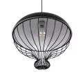 GLOBOSTAR® SOBRINO  Vintage Κρεμαστό Φωτιστικό Οροφής με Ντουί 1 x E27 AC 220-240V IP20 - Μαύρο - Μ45 x Π45 x Υ45cm