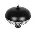 GLOBOSTAR® SOBRINO  Vintage Κρεμαστό Φωτιστικό Οροφής με Ντουί 1 x E27 AC 220-240V IP20 - Μαύρο - Μ45 x Π45 x Υ45cm