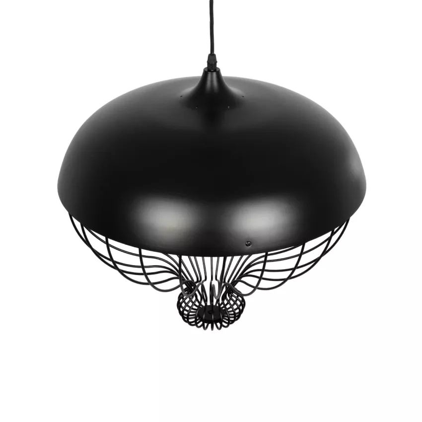 GLOBOSTAR® SOBRINO  Vintage Κρεμαστό Φωτιστικό Οροφής με Ντουί 1 x E27 AC 220-240V IP20 - Μαύρο - Μ45 x Π45 x Υ45cm
