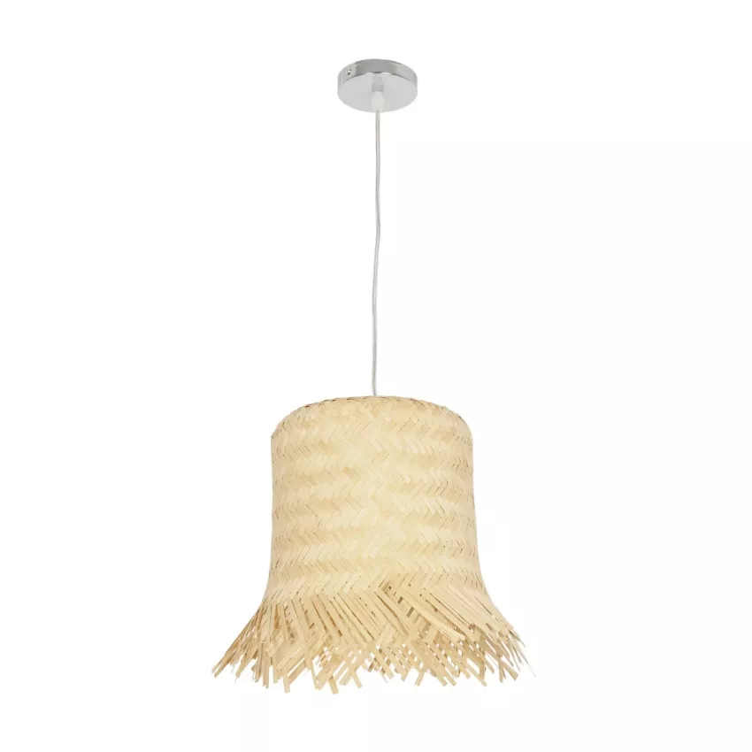 GLOBOSTAR® HAWAII  Boho Κρεμαστό Φωτιστικό Οροφής με Ντουί 1 x E27 AC 220-240V IP20 - Μπεζ - Μ30 x Π30 x Υ30cm