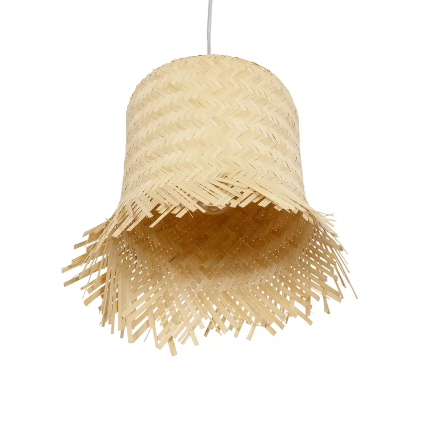 GLOBOSTAR® HAWAII  Boho Κρεμαστό Φωτιστικό Οροφής με Ντουί 1 x E27 AC 220-240V IP20 - Μπεζ - Μ30 x Π30 x Υ30cm