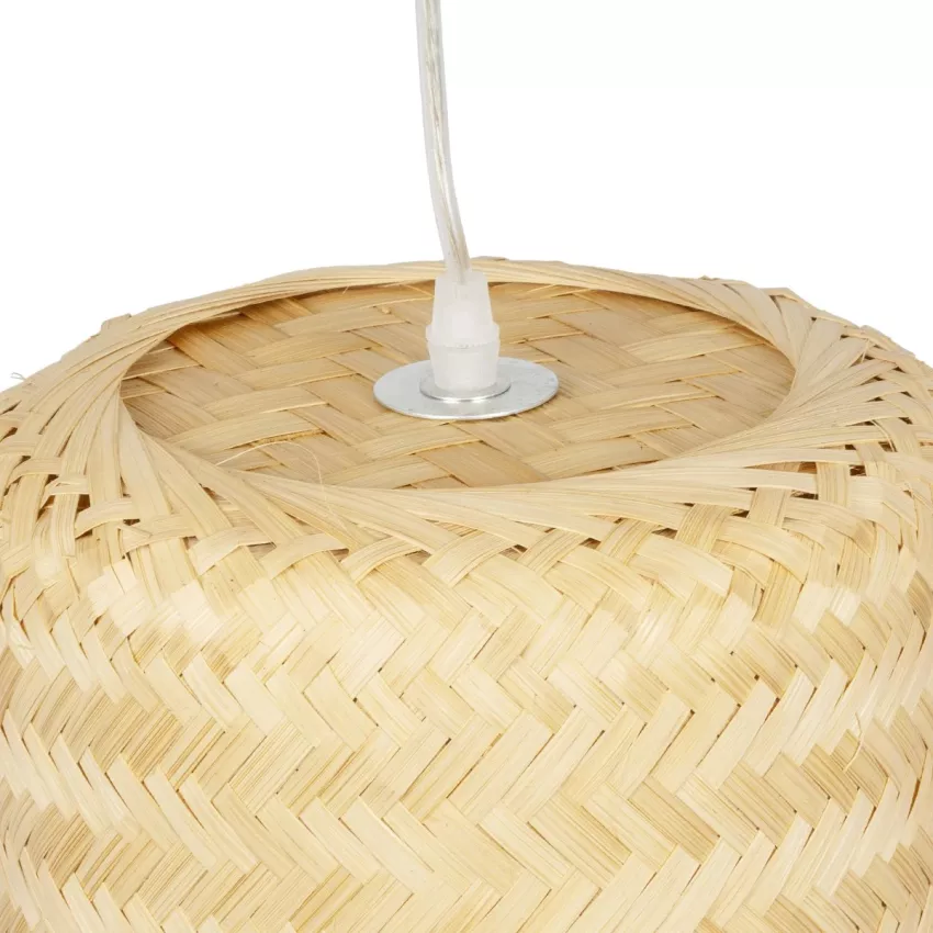 GLOBOSTAR® HAWAII  Boho Κρεμαστό Φωτιστικό Οροφής με Ντουί 1 x E27 AC 220-240V IP20 - Μπεζ - Μ30 x Π30 x Υ30cm