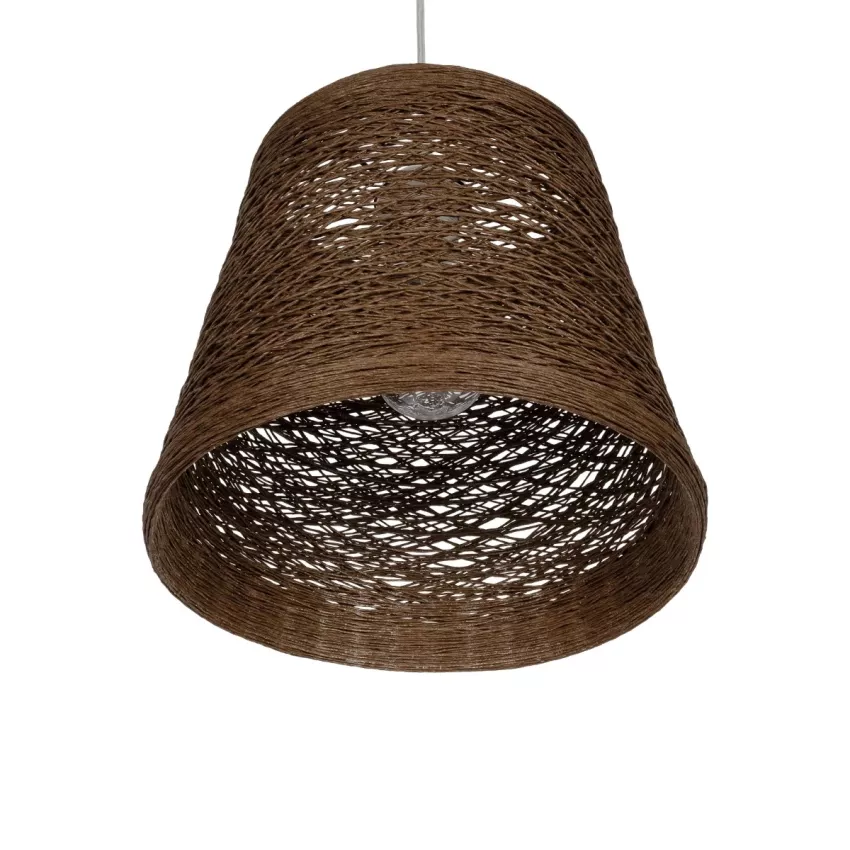 GLOBOSTAR® PLAYROOM  Vintage Κρεμαστό Φωτιστικό Οροφής με Ντουί 1 x E27 AC 220-240V IP20 - Καφέ - Μ30 x Π30 x Υ30cm