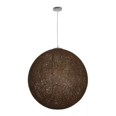 GLOBOSTAR® OCEANA  Boho Κρεμαστό Φωτιστικό Οροφής με Ντουί 1 x E27 AC 220-240V IP20 - Καφέ - Μ60 x Π60 x Υ60cm