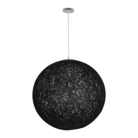 GLOBOSTAR® OCEANA  Boho Κρεμαστό Φωτιστικό Οροφής με Ντουί 1 x E27 AC 220-240V IP20 - Μαύρο - Μ60 x Π60 x Υ60cm