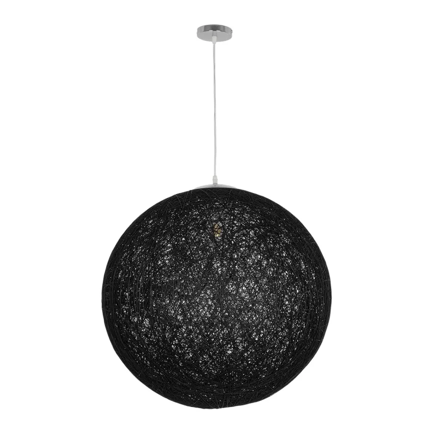 GLOBOSTAR® OCEANA  Boho Κρεμαστό Φωτιστικό Οροφής με Ντουί 1 x E27 AC 220-240V IP20 - Μαύρο - Μ60 x Π60 x Υ60cm
