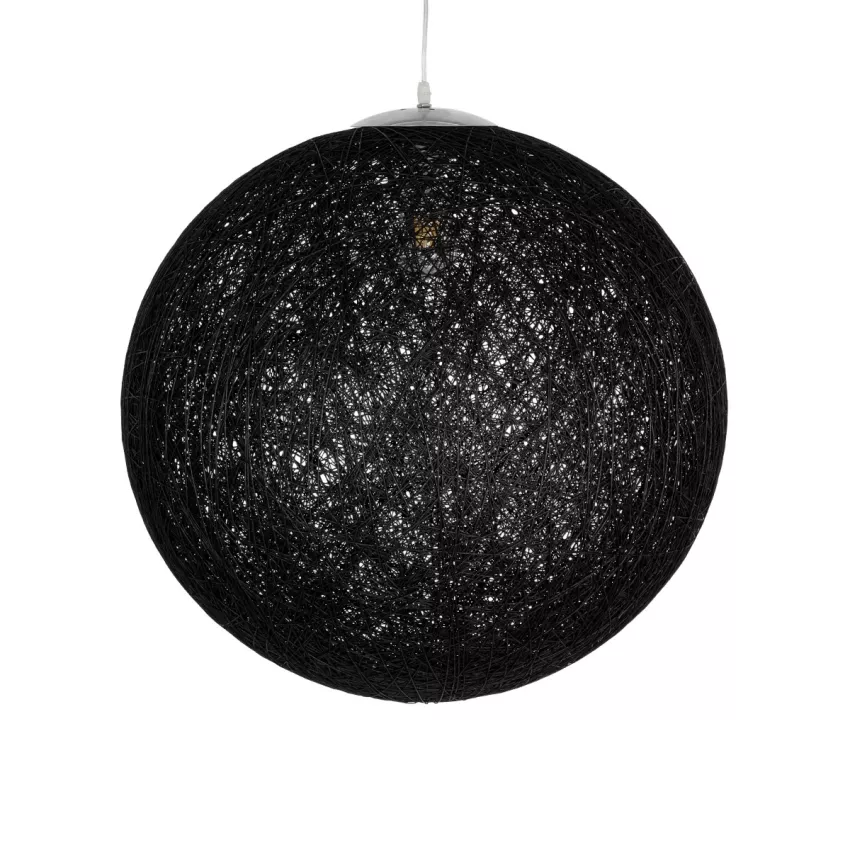 GLOBOSTAR® OCEANA  Boho Κρεμαστό Φωτιστικό Οροφής με Ντουί 1 x E27 AC 220-240V IP20 - Μαύρο - Μ60 x Π60 x Υ60cm