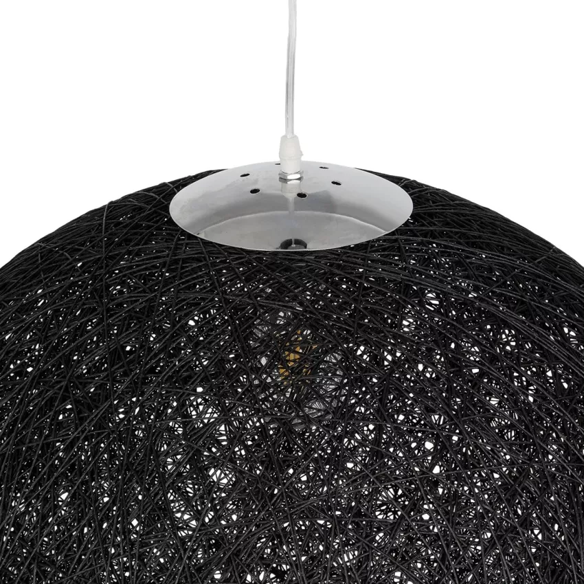 GLOBOSTAR® OCEANA  Boho Κρεμαστό Φωτιστικό Οροφής με Ντουί 1 x E27 AC 220-240V IP20 - Μαύρο - Μ60 x Π60 x Υ60cm