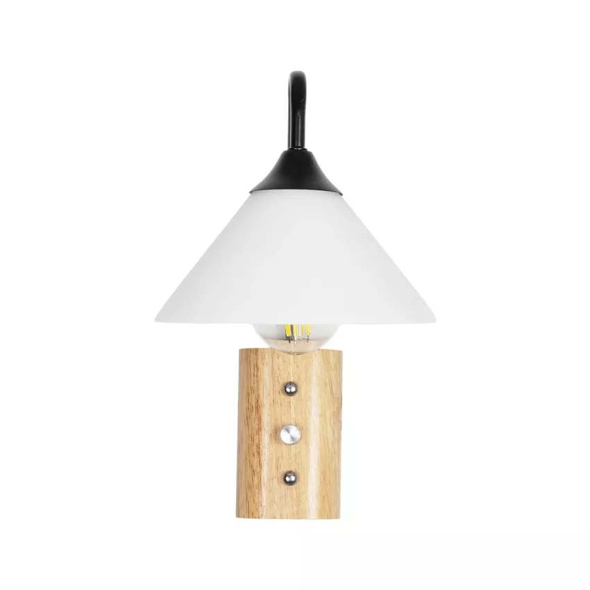 GLOBOSTAR® ALESSIA  Μοντέρνο Φωτιστικό Τοίχου - Απλίκα με Ντουί 1 x E27 AC 220-240V IP20 - Μπεζ & Μαύρο - Μ18 x Π26 x Υ29cm