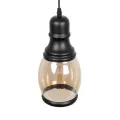 GLOBOSTAR® OLIVER  Vintage Κρεμαστό Φωτιστικό Οροφής με Ντουί 1 x E27 AC 220-240V IP20 - Μελί & Μαύρο - Μ14 x Π14 x Υ30cm