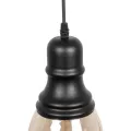 GLOBOSTAR® OLIVER  Vintage Κρεμαστό Φωτιστικό Οροφής με Ντουί 1 x E27 AC 220-240V IP20 - Μελί & Μαύρο - Μ14 x Π14 x Υ30cm
